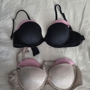 Wonderbra Pushup Convertible Bras (Black And Nude)